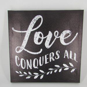 🍍🍍🍍 3 / $15 LOVE CONQUERS ALL Wall Print on Canvas